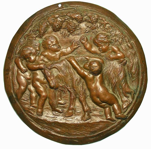 ITALIA. Placca in bronzo.
