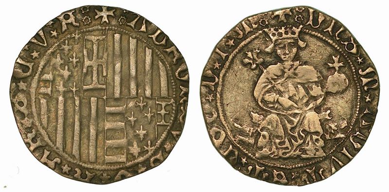 NAPOLI. ALFONSO I D'ARAGONA, 1442-1458. Carlino.  - Auction Numismatics - Cambi Casa d'Aste