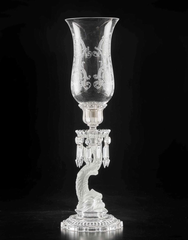 Candeliere Francia, Manifattura Baccarat, XX secolo   - Asta L'Art de la Table - Cambi Casa d'Aste