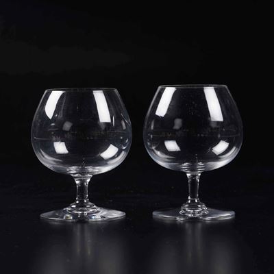 Dodici Calici da Cognac “perfection”francia, Manifattura Baccarat, XX Secolo