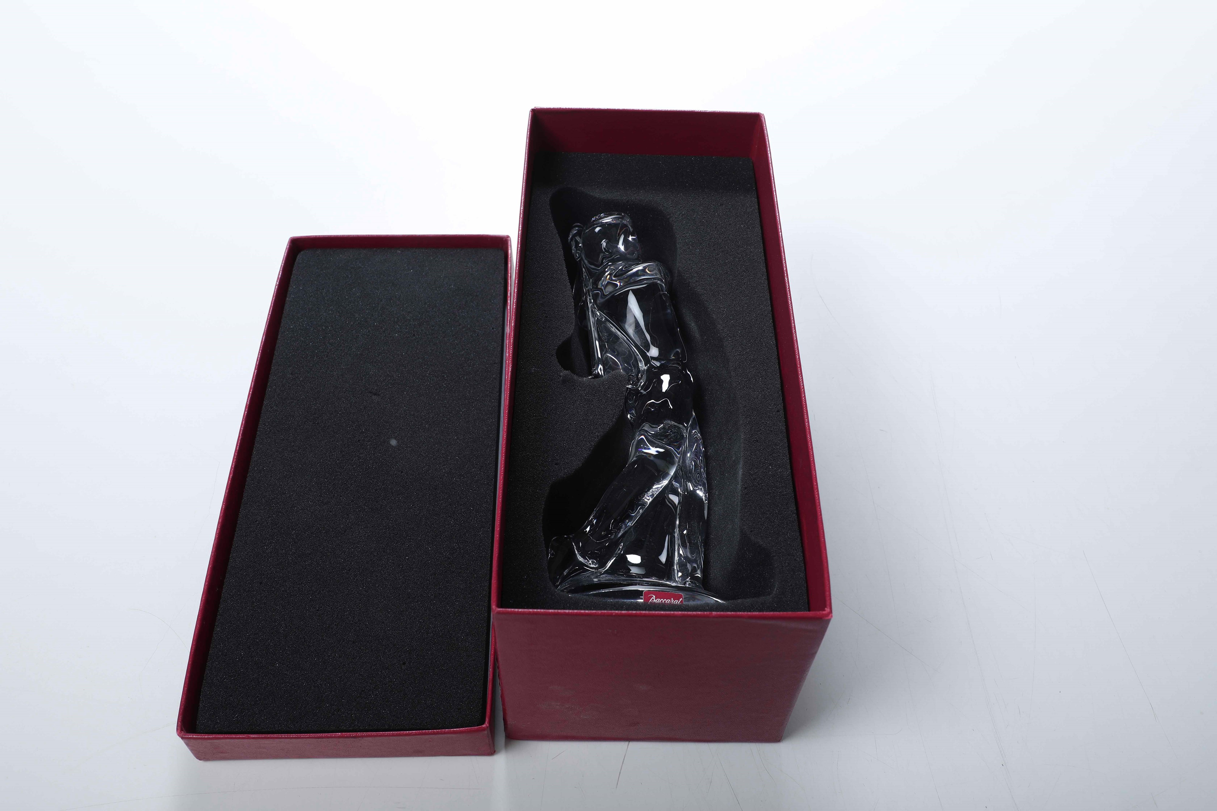 Coppia di Figurine di Giocatore di Golffrancia, Manifattura Baccarat, XX Secolo