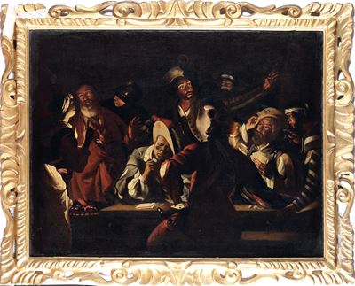 Scuola Fiamminga del XVII Secolo Giocatori di Carte
