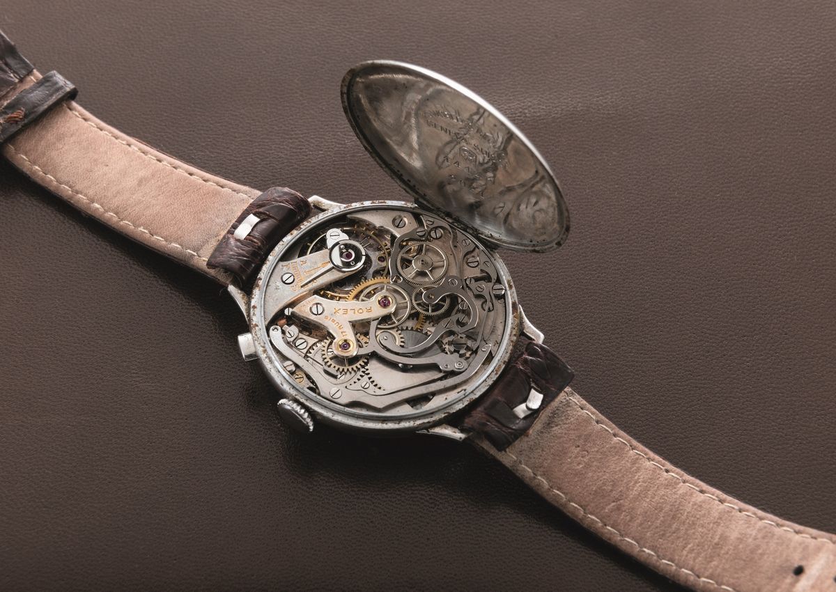 Rolex - Rarissimo Cronografo Due Contatori da Polso Monopulsante in Acciaio Referenza 2021 con Fo...