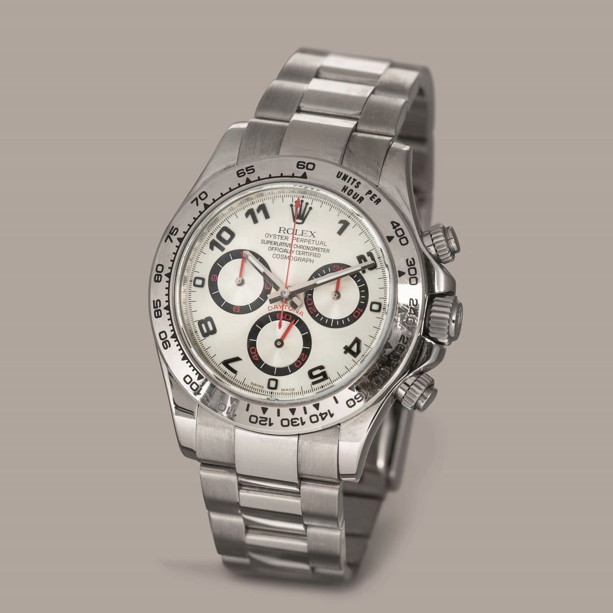 Rolex - Daytona Ref 116509 in Oro Bianco 18k, Quadrante "racing" Bianco con Numeri Arabi e Contat...