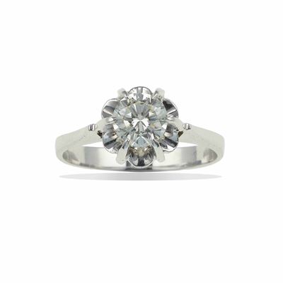 Anello con Diamante Taglio Brillante di Ct 0.70 Circa
