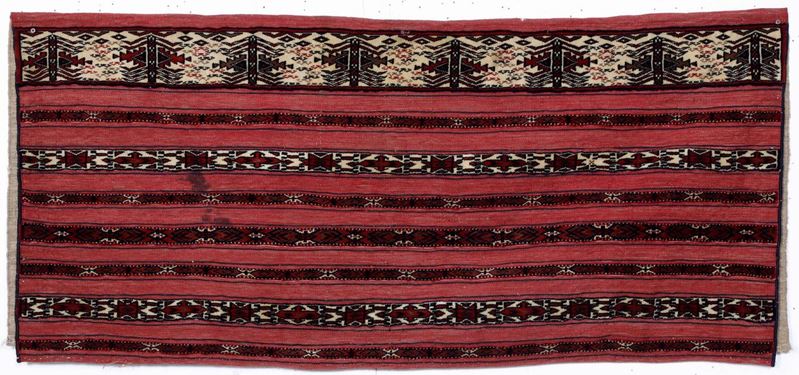 Sacca Turkmena fine XIX secolo  - Auction Carpets - Cambi Casa d'Aste