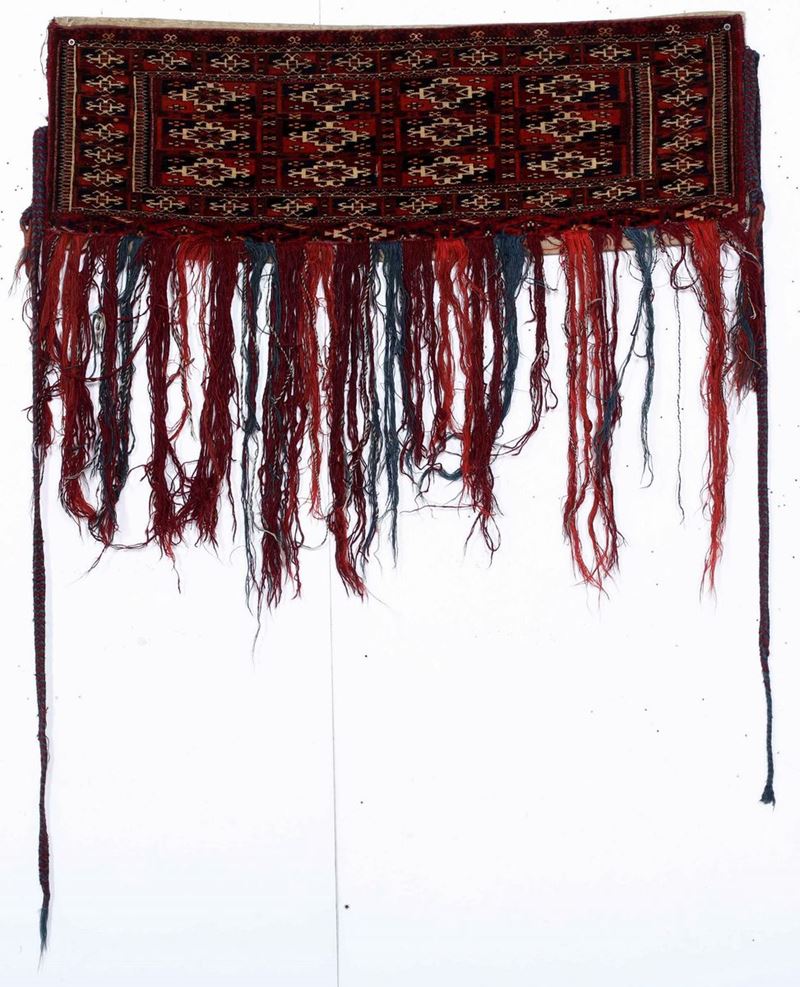 Sacca turkmena fine XIX inizio XX secolo  - Auction Carpets - Cambi Casa d'Aste