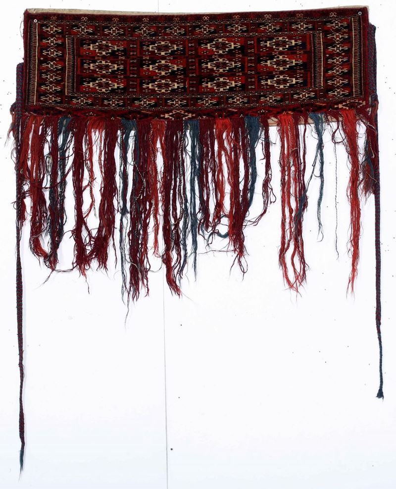 Sacca turkmena fine XIX inizio XX secolo  - Auction Carpets - Cambi Casa d'Aste