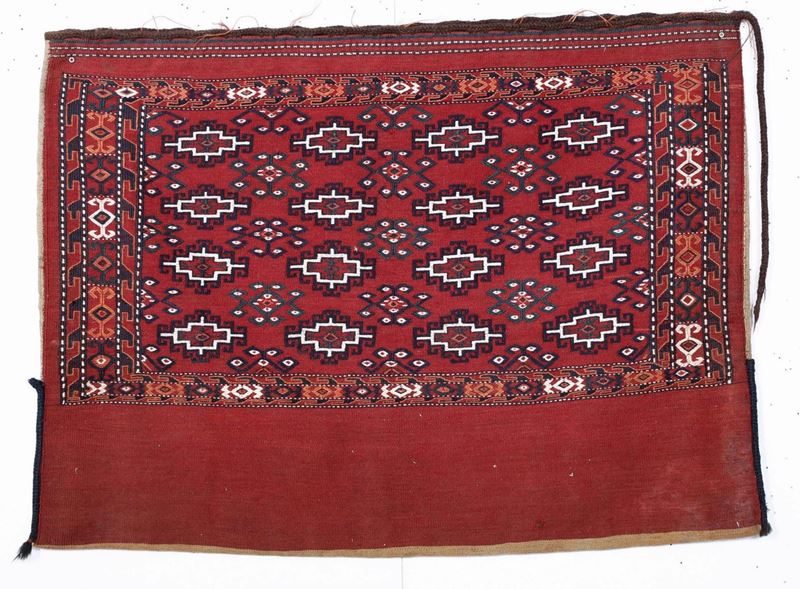 Sacca turkemena inizio XX secolo  - Auction Carpets - Cambi Casa d'Aste