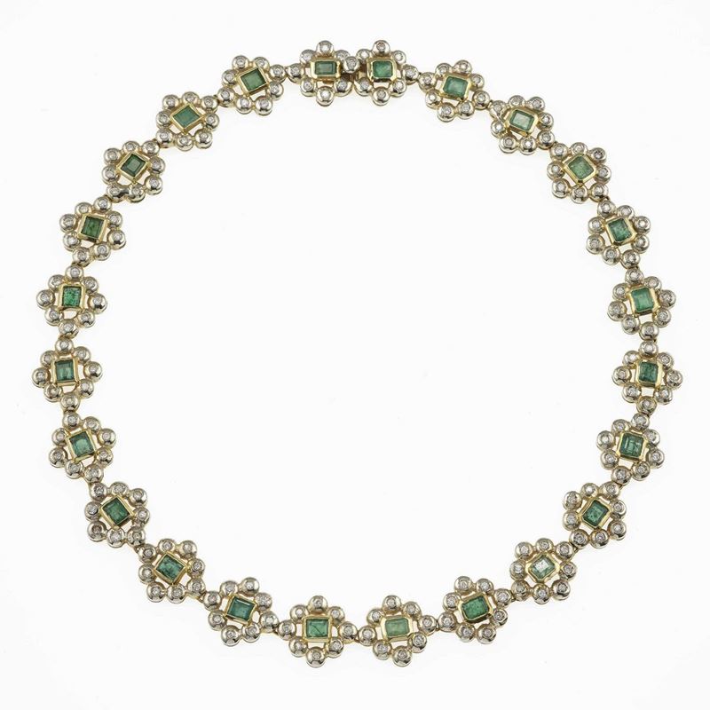 Girocollo con smeraldi e diamanti  - Asta Fine Jewels - Cambi Casa d'Aste