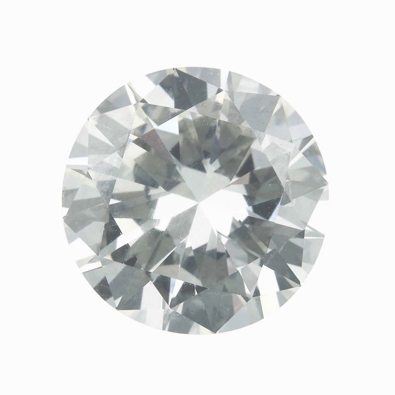 Diamante taglio brillante di ct 5.92, colore M, caratteristiche interne VS1, fluorescenza none  - Asta Fine Jewels - Cambi Casa d'Aste