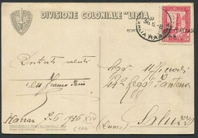 1936, Poste Imperiali Italiane/harrar" Timbro Sd su Due Righe Più il C1 "somalia Italiana" (p. 10...