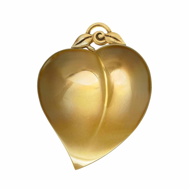 14 Karat gold bowl leaf. Signed Tiffany & Co. Numbered 22886  - Auction Fine Jewels - Cambi Casa d'Aste
