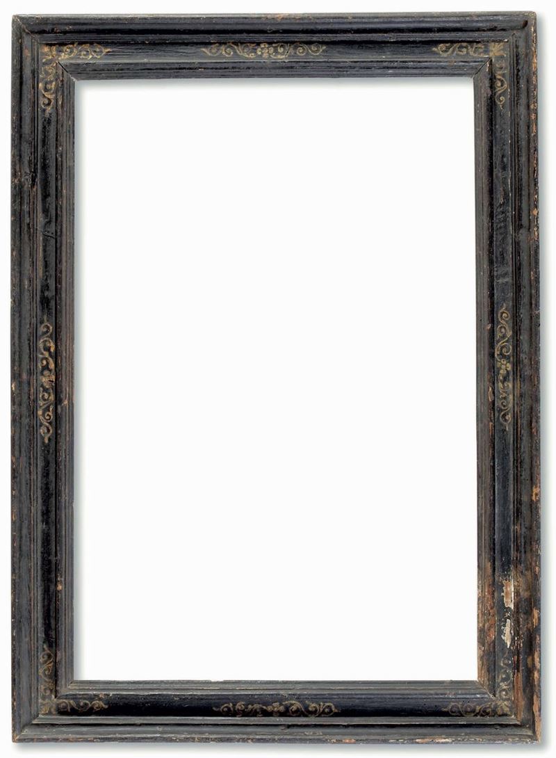 Cornice a cassetta in legno ebanizzato. Toscana XVII secolo  - Auction Frames - Cambi Casa d'Aste