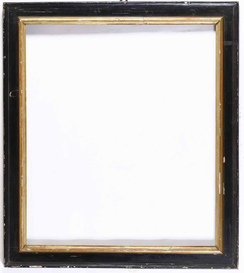 Cornice a cassetta nera e oro, XIX secolo  - Auction Frames - Cambi Casa d'Aste
