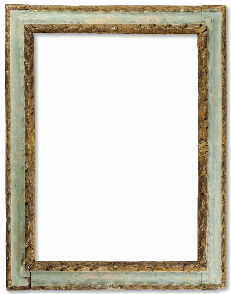 Cornice intagliata e laccata, Nord Italia XVIII secolo  - Auction Frames - Cambi Casa d'Aste