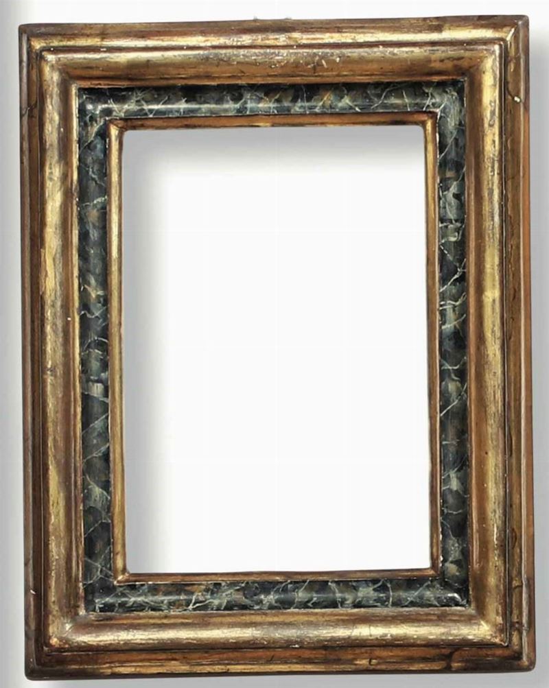 Cornice modanata “Salvator Rosa” in legno intagliato e laccato. Toscana (?) XVIII secolo  - Auction Frames - Cambi Casa d'Aste