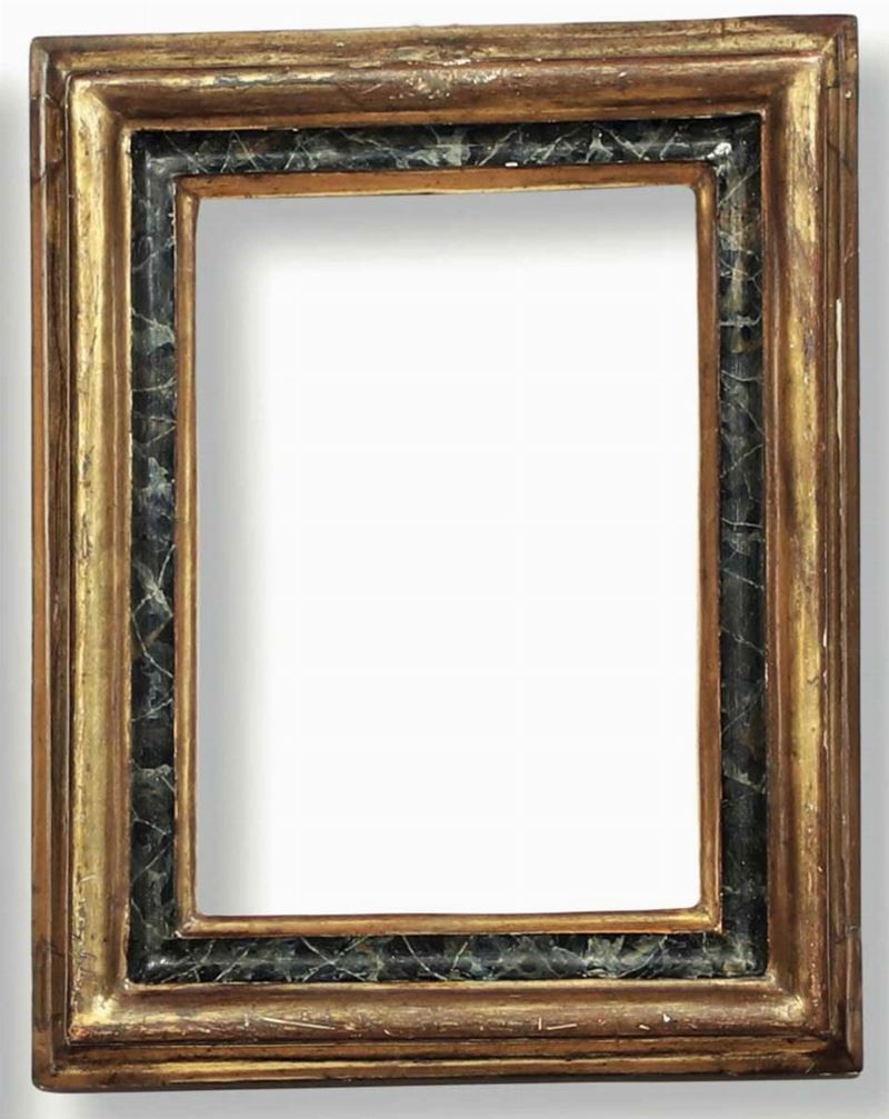 Cornice modanata “Salvator Rosa” in legno intagliato e laccato. Toscana (?) XVIII secolo  - Auction Frames - Cambi Casa d'Aste