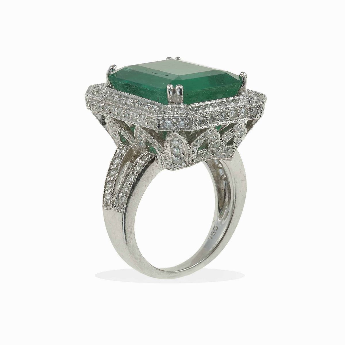 Anello con Smeraldo Colombia di Ct 12.00 Circa
