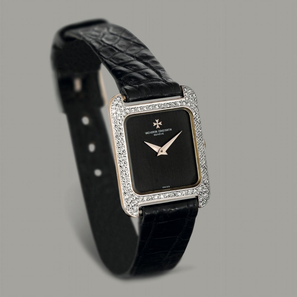Vacheron Constantin - Lady Ref 15212 in Oro Bianco 18k con Pavè di Brillanti, Quadrante Grigio Ar...