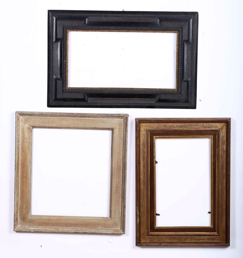 Lotto di tre cornici di cui una stile Guillochè  - Auction Antique Frames - Cambi Casa d'Aste