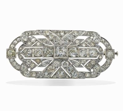 Spilla con Diamanti di Vecchio Taglio