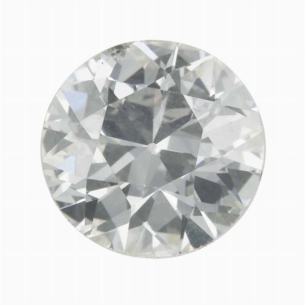 Old European cut diamond weighing 3.85 carats. Gemmological Report R.A.G. Torino n. DV22159