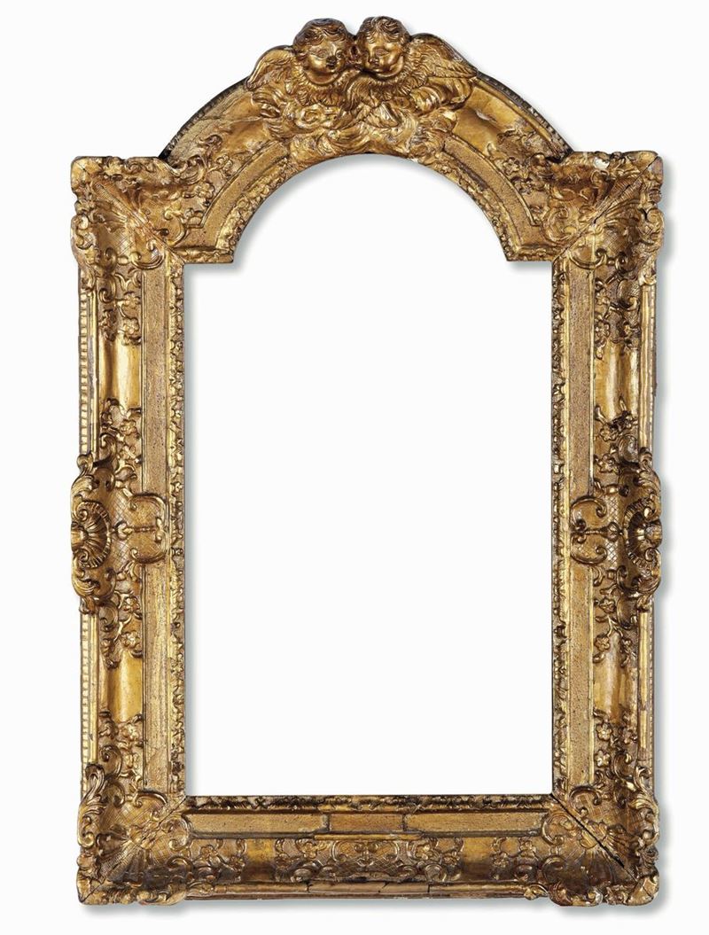 Cornice sagomata in legno intagliato e dorato. Francia XVIII secolo  - Auction Frames - Cambi Casa d'Aste