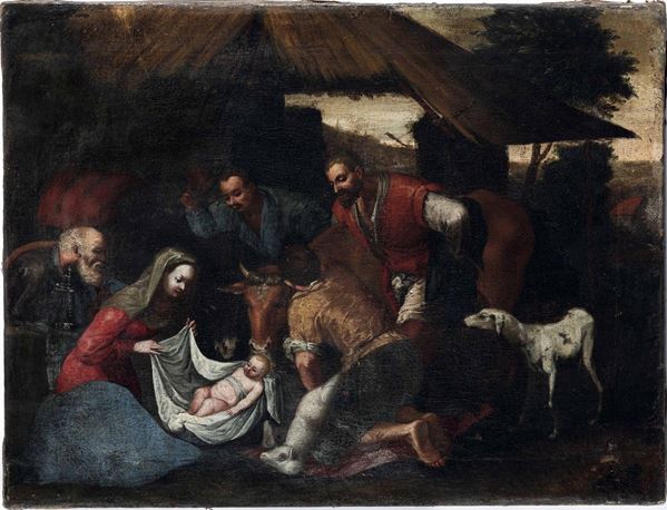 Jacopo Da Ponte detto Jacopo Bassano - Adorazione dei pastori
