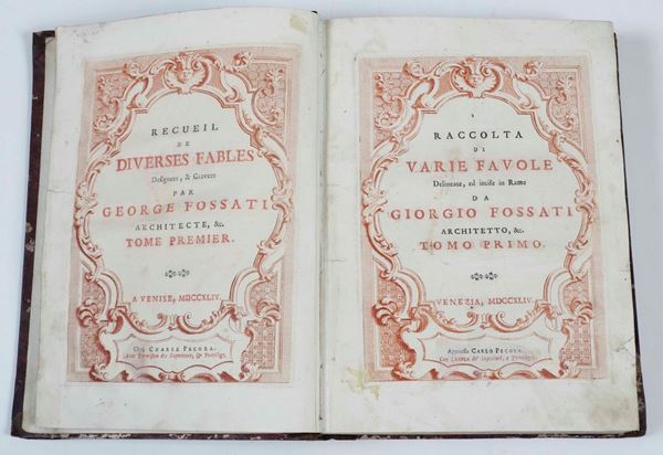 Giorgio Fossati 1706 -1778 Raccolta di varie favole... Venezia, Carlo Pecora, 1744.