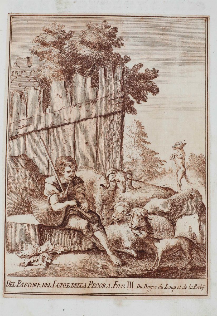 Giorgio Fossati 1706 -1778 Raccolta di Varie Favole... Venezia, Carlo Pecora, 1744.