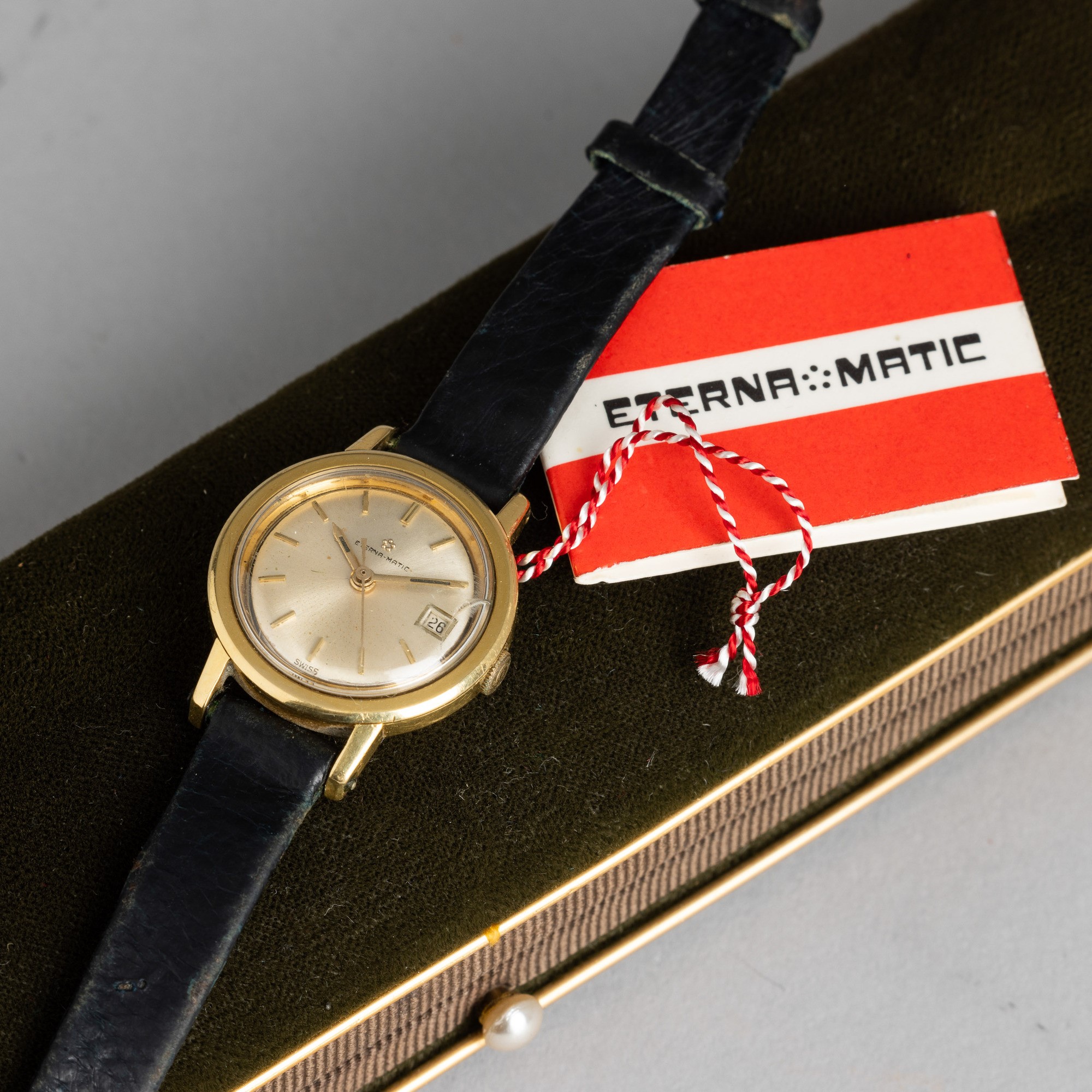 Eterna-matic - Orologio da Donna in Oro Giallo 18k Carica Automatica con Datario, Scatola Origina...