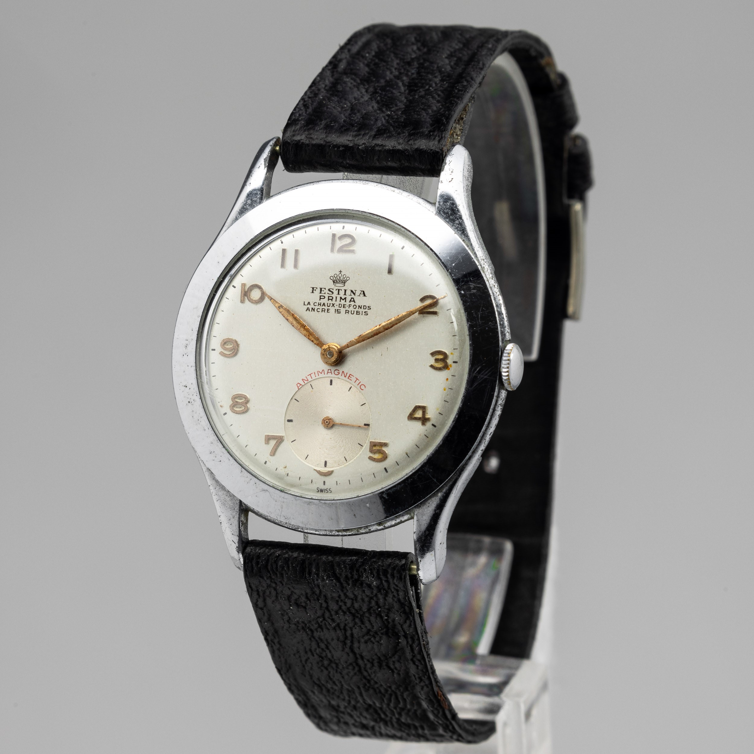 Festina - Prima, in Acciaio con Quadrante Color Avorio e Secondi al Sei, Carica Manuale, Numeri A...