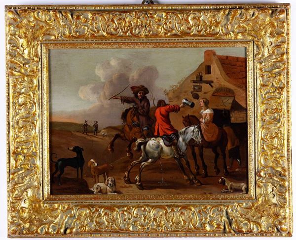 Pieter Cornelisz Verbeeck - Sosta di cavalli