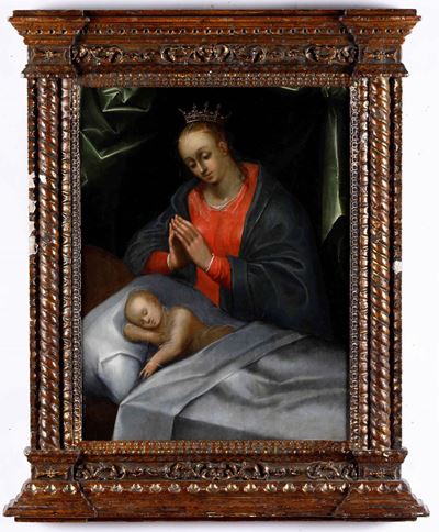 Scuola del XVII Secolo Madonna Col Bambino