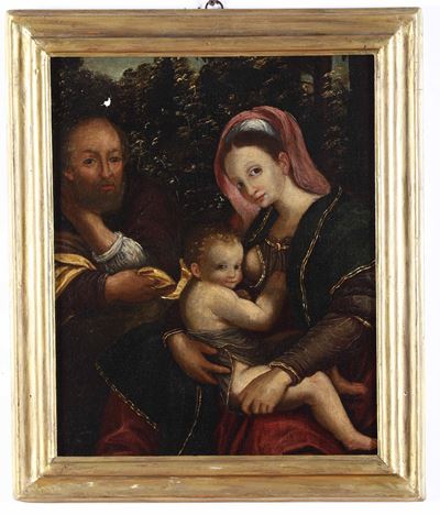 Scuola Valsesiana della Fine del XVII Secolo Sacra Famiglia
