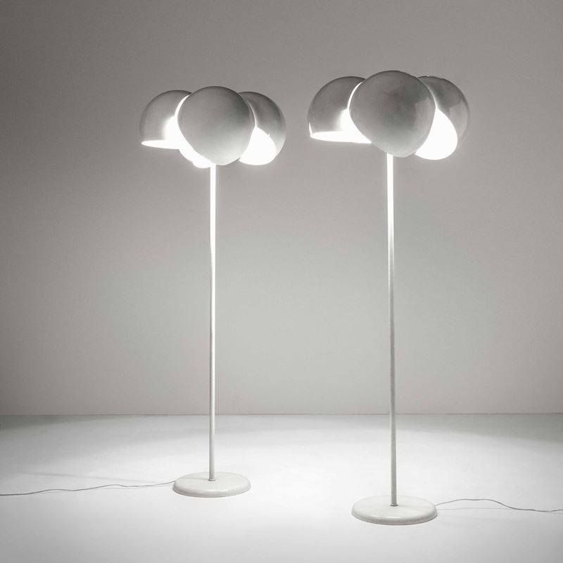 Vico Magistretti : Due lampade da terra mod. Giunone  - Asta Fine Design - Cambi Casa d'Aste