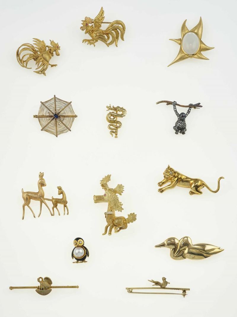 Collection of animalier jewels  - Auction Fine Jewels - Cambi Casa d'Aste