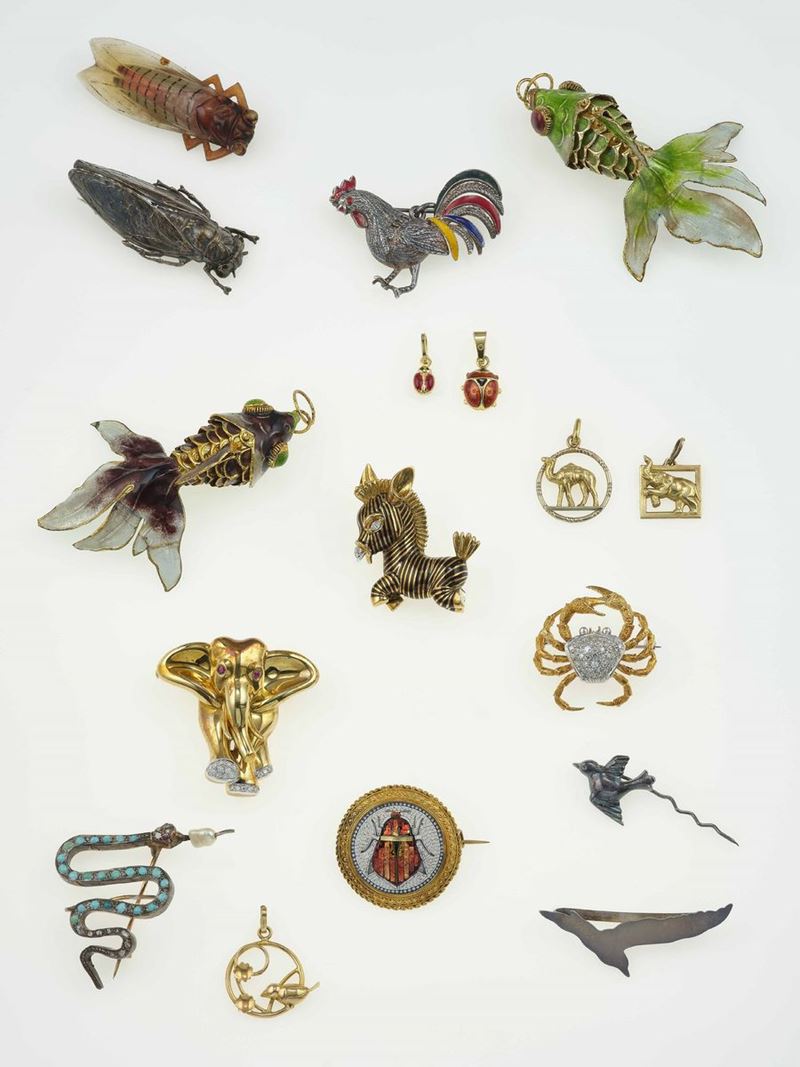 Collection of animalier jewels  - Auction Fine Jewels - Cambi Casa d'Aste