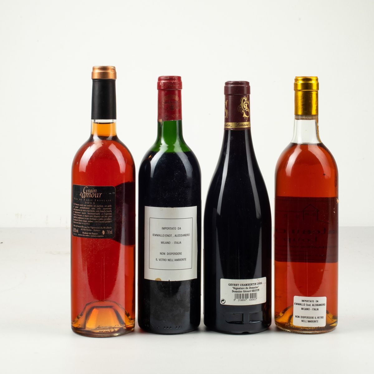 Grain D'amour, Muscat Doux De Hambourgchateau Carbonnieux, Pessac Leognangerard Seguin, Gevrey Ch...