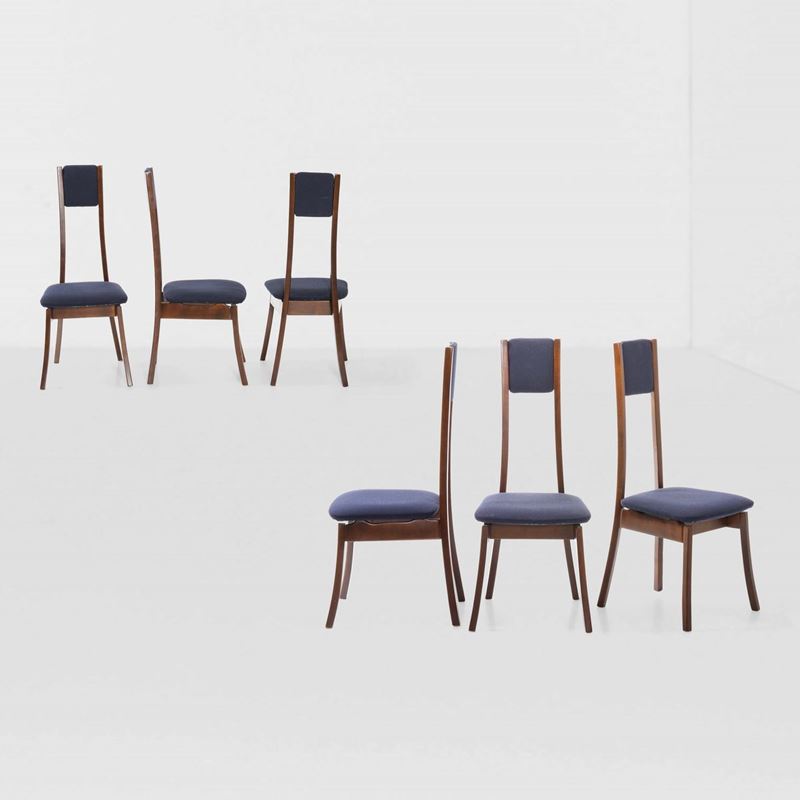 Angelo Mangiarotti : Sei sedie mod. Programma S11  - Auction Design - Cambi Casa d'Aste