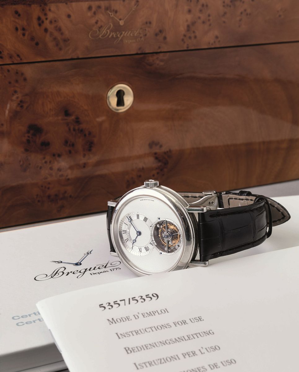 Breguet - Classique Complication Tourbillon Ref 5357 in Platino, Carica Manuale, Fondello a Vista...