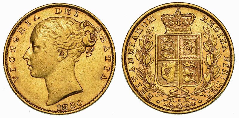 AUSTRALIA. VICTORIA, 1837-1901. Sovereign 1880. Sidney.  - Auction Numismatics - Cambi Casa d'Aste