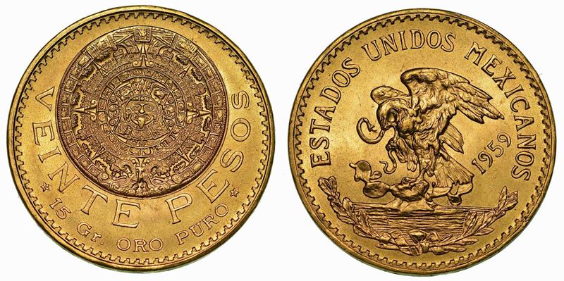 MESSICO. REPUBLICA. 20 Pesos 1959.  - Auction Numismatics - Cambi Casa d'Aste