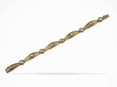 Bracciale con Zaffiri Sintetici
