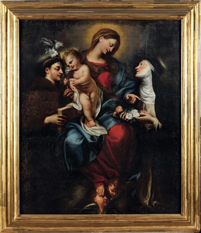 Madonna Col Bambino tra S. Antonio e S. Rosa