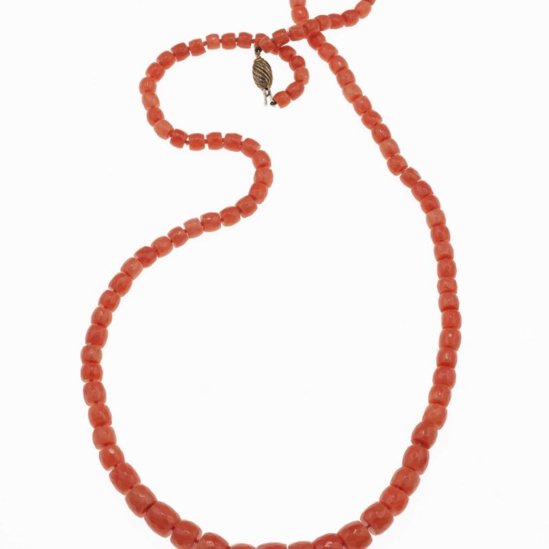 Pink coral necklace  - Auction Jewels - Cambi Casa d'Aste