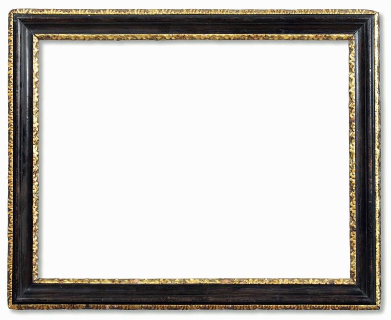 Cornice in legno ebanizzato con profili dorati. Alto Veneto XVIII secolo  - Auction Frames - Cambi Casa d'Aste