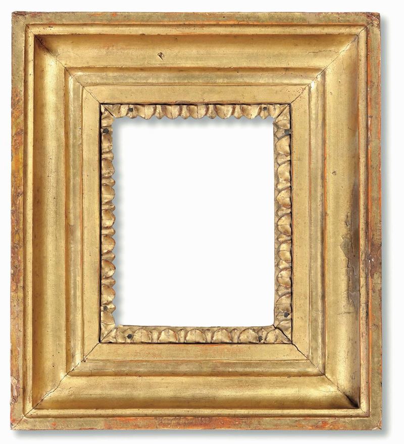 Piccola cornice Impero dorata, Italia centrale XIX secolo  - Auction Frames - Cambi Casa d'Aste