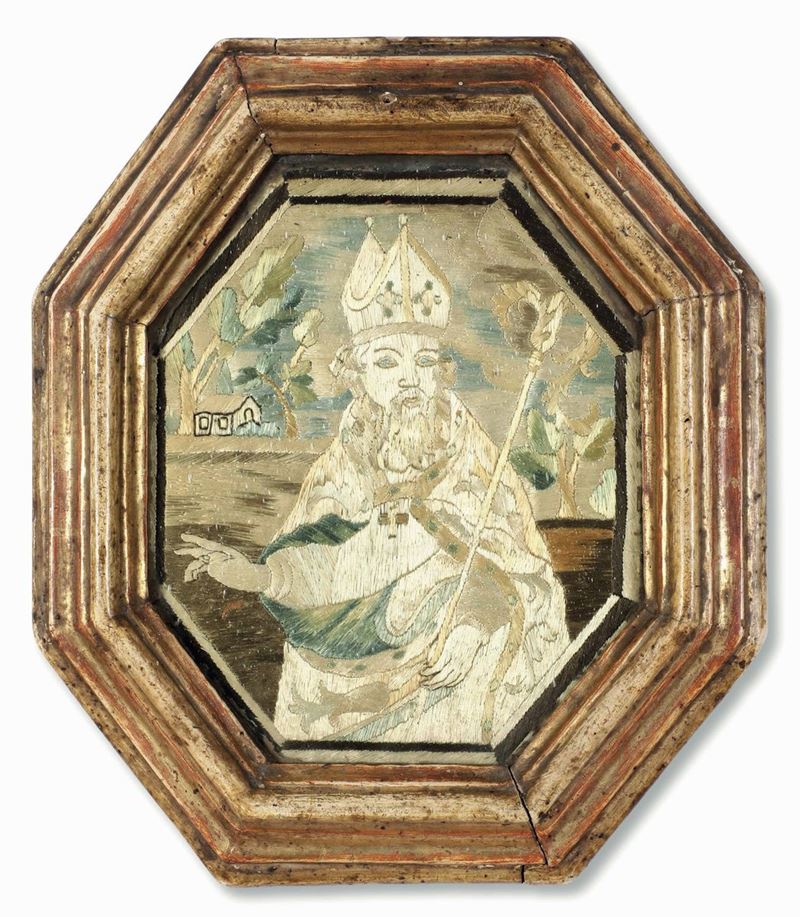 Piccola cornice ottagonale double face dorata. Italia centrale XVIII secolo  - Auction Frames - Cambi Casa d'Aste